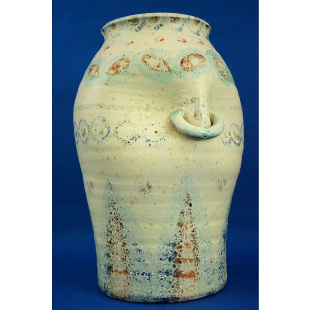 Majolica Terracotta Vase with Primitivist Geometric Decoration from Italica Ars, Italy, 1920s For Sale - Image 9 of 18
