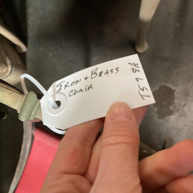 Early 20th Century Iron & Brass Savanarola Folding Chair For Sale - Image 11 of 11