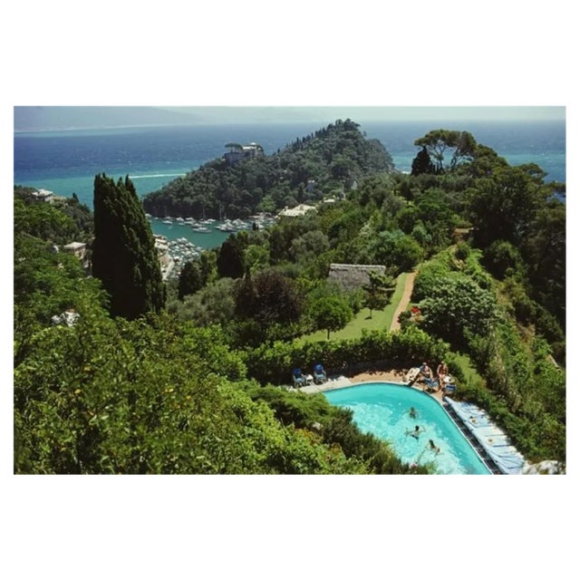 Slim Aarons, Portofino Villa, Estate Stamped Photographic Print, 1977 / 2020s For Sale
