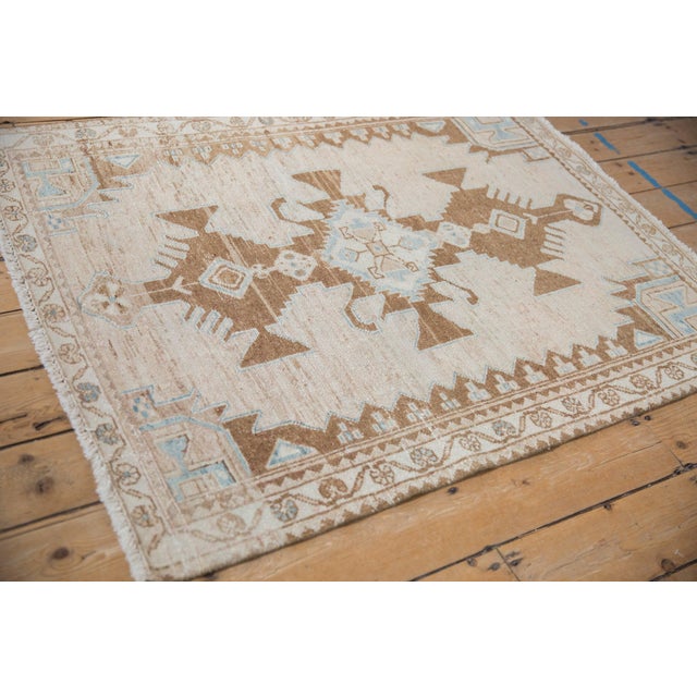 Vintage Distressed Hamadan Square Rug - 3'8" x 4'7" For Sale In New York - Image 6 of 12