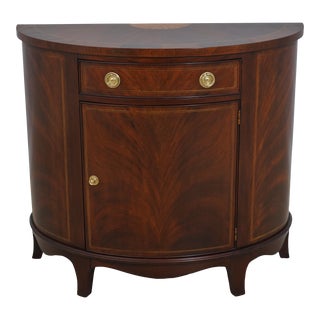 Henkel Harris Demilune Inlaid Mahogany Server For Sale