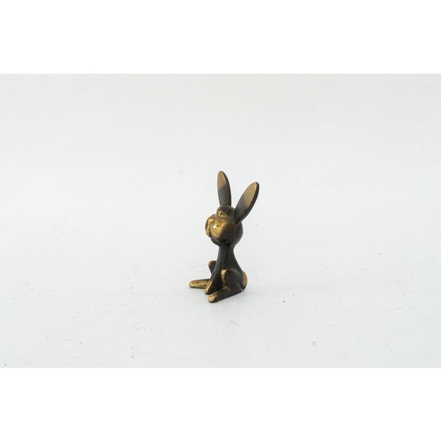 Rabbit brass figurine around 1950s. Original condition.