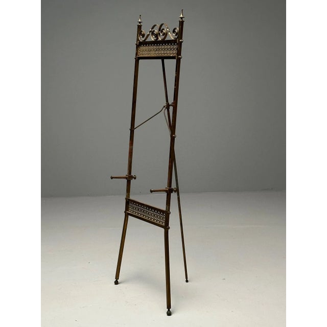 French Neoclassical, Antique Standing Easel, Bronze, France, 1940s For Sale - Image 4 of 11