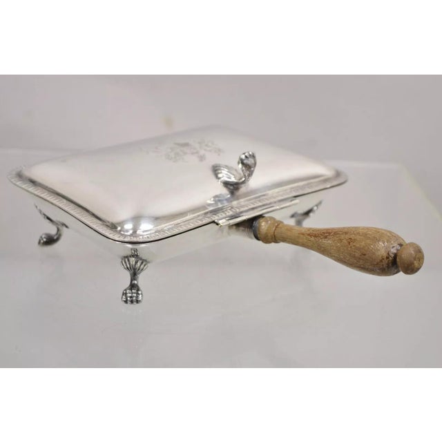 Vintage English Victorian Silver Plated Silent Butler Crumb Catcher For Sale - Image 11 of 12