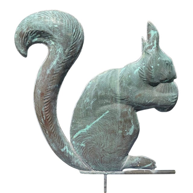 Large 19th Century Copper Squirrel Weathervane, Attributed to e.g. Washburne & Co., New York, Ca. 1880–1900 For Sale