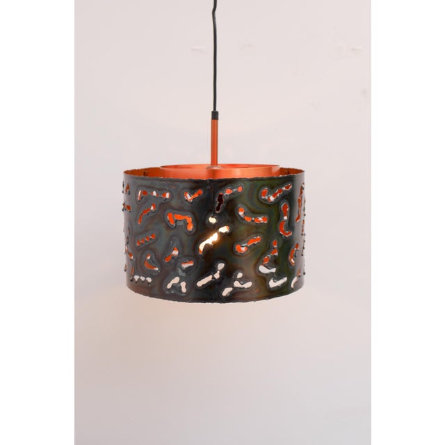 1970s Brutalist Copper Pendant Lamp from Boréns, 1970s For Sale - Image 5 of 13