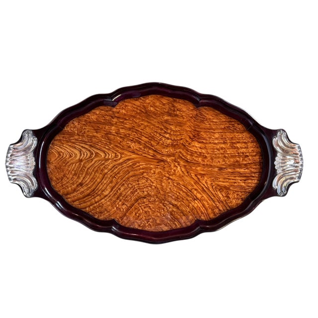 1930s 1930s Art Deco Burlwood Serving Tray For Sale - Image 5 of 17