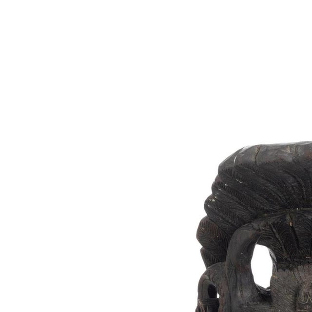 Asian art - Barong - Indonesian sculpture. Indonesian sculpture; 20th century, carved from exotic wood. Height: 19 cm.