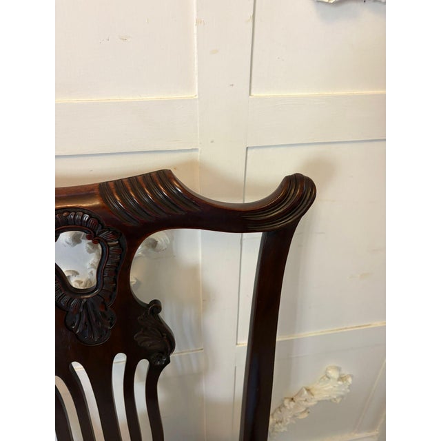 Antique Mid 19th Century Irish Carved Mahogany Dining Chairs with Carvers and Ball & Claw Feet, 1850s, Set of 10 For Sale - Image 11 of 18