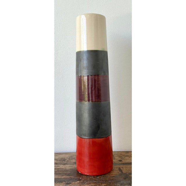 Contemporary Vintage Original Studio Pottery Vase For Sale - Image 3 of 9