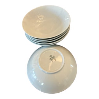 1960s Bjørn Wiinblad for Rosenthal Romanze White Porcelain Berry Bowls, Set of 6 For Sale