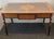 Rare Gorgeous Marquetry inlaid wood Bureau Plat with bronze accents and a custom cut Glass Top, draw with the original...