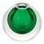 Mid-Century Modern a.d. Copier for Royal Leerdam Emerald "Spijkerbol" Controlled Bubble Glass Bud Vase & Taper Holder (1950s) For Sale