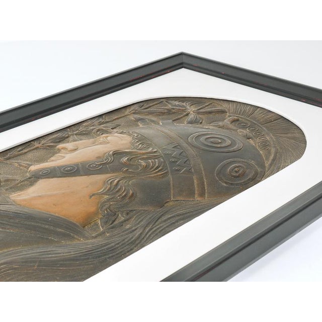 Metal Vienna Secession Art Nouveau Spartans Relief Panels attributed to Georg Klimt, 1900, Set of 2 For Sale - Image 7 of 18