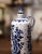 Traditional Mid-Century Dutch Blue and White Painted Faience Delft Olive Oil Bottle For Sale - Image 3 of 9