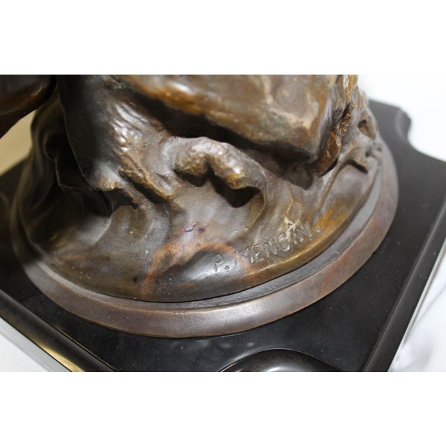 19 Th century Lady Bronze with mandolin Signed For Sale - Image 4 of 18