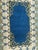Beautiful vintage French Cogolin rug with a simple modern design and nice colours with a blue background, yellow, green,...