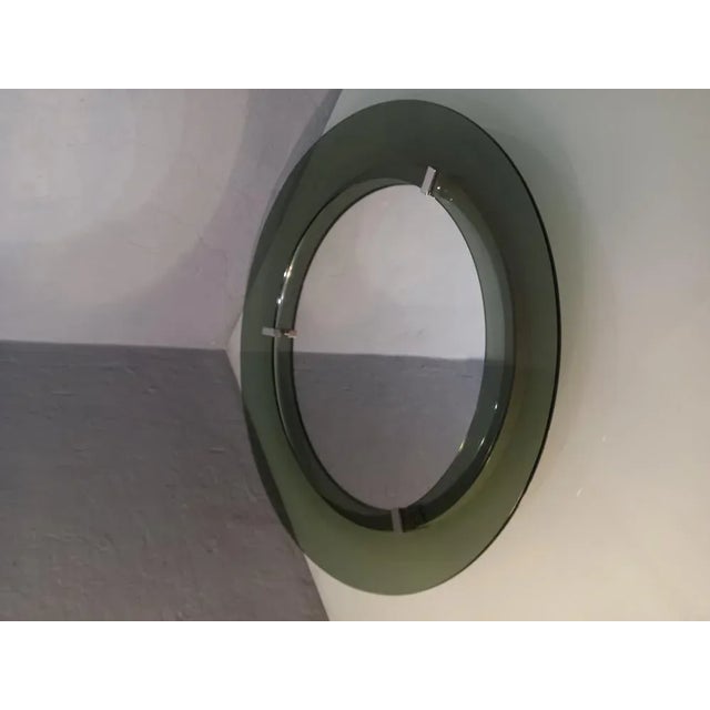 Round Mirror in Smoked Glass from Veca For Sale - Image 6 of 10