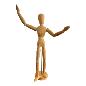 Late 20th Century Wooden Artists Articulating Figure
