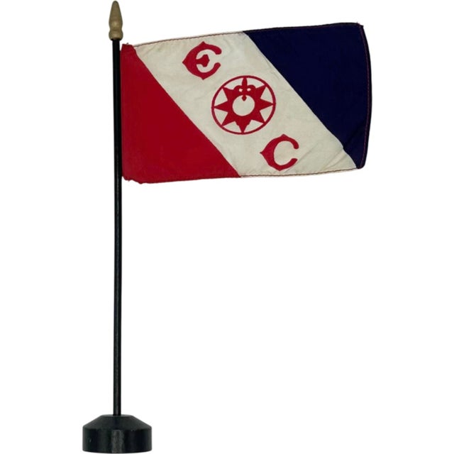Vintage the Explorers Club Desk Tabletop Flag 11"h For Sale - Image 15 of 15