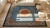 Striking Sky Blue and Orange Color With Medallion Design Antique Donegal Arts & Crafts Rug For Sale - Image 11 of 12