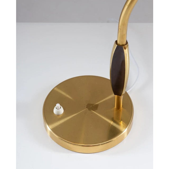 Gold Mid-Century Swedish Table Lamp in Perforated Brass from Boréns For Sale - Image 8 of 10