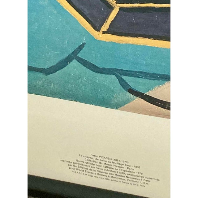 Vintage Lithograph After Pablo Picasso LeChapeau De Paille Au Feuillage Bleu For Sale In Philadelphia - Image 6 of 6