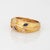 80s Portuguese Vine Leaf Ring 19k Yellow Gold Sapphire Diamond Band Sz 8.5 For Sale - Image 4 of 7