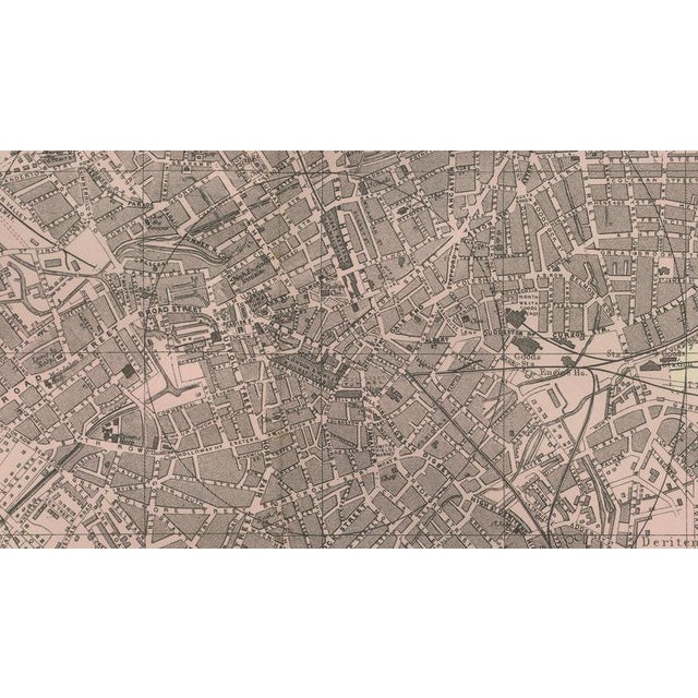 Late 19th Century Victorian Birmingham City Plan Map by Edward Weller, 1885 For Sale - Image 5 of 11