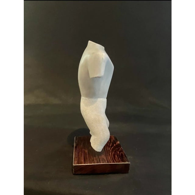Scott Donadio Abstract Marble Sculpture of a Male Torso (9”) For Sale - Image 4 of 9