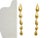 This is part of Chairish’s Costume Jewelry assortment. Givenchy matte gold flexible dangle pierced post 3.5"L earrings...