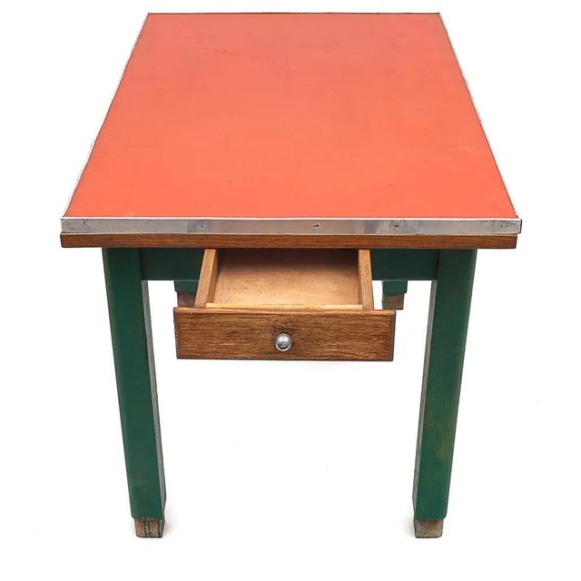 Wood Vintage Kitchen Table, 1950s For Sale - Image 7 of 12