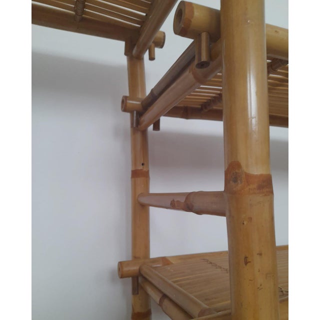 Vintage Bamboo Bookcase attributed to Franco Albini For Sale - Image 6 of 15
