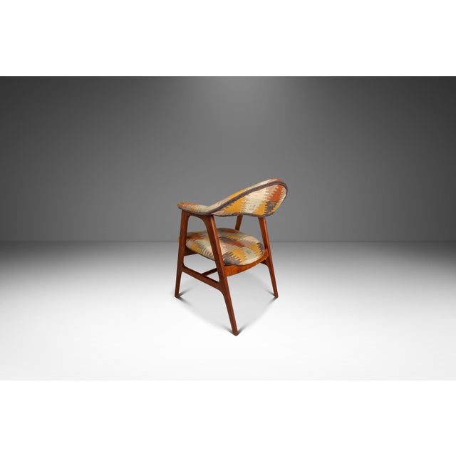 Erik Kirkegaard Set of Two (2) Mid-Century Danish Modern Armchairs in Teak W/ Bespoke Fabric by Erik Kirkegaard for Høng Stolefabrik, Denmark, C. 1950's For Sale - Image 4 of 18