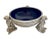 African Cheetah Pedestal Enameled Metal Bowl Snack Appetizer Bowl. The Weinberg Windhoek, Nambibia For Sale - Image 3 of 7