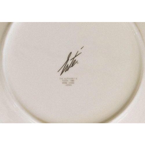 B plate, the alphabet is a beautiful color ceramic plate realized by erté (after) in 1986, as reported on the back of each...
