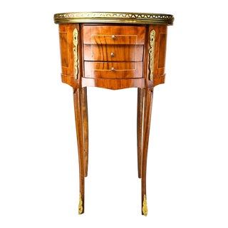 Early 19th Century French Empire Style Oval Side Table Ormolu Mounts For Sale