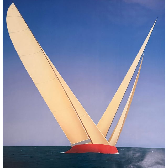 Art Deco Razzia (Gérard Courbouleix-Dénériaz) - Louis Vuitton Cup, Auckland, New Zealand, 2002, Color Lithographic Poster For Sale - Image 3 of 7