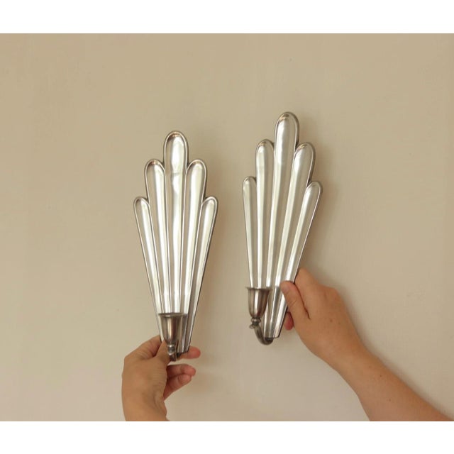 Mid-Century Modern Swedish Grace Style Pewter Sconces by C.G. Hallberg, 1930s, Set of 2 For Sale - Image 11 of 18