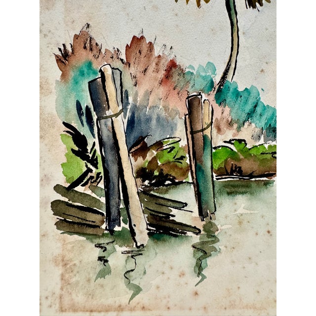 Original watercolor on paper by Henry Emil Salloch, also known as Heinz Emil Salloch, the German-born American artist and...