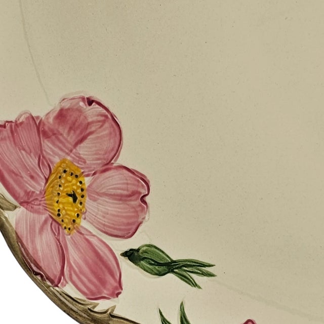 Franciscan Rose Ceramic Chop Plate For Sale In San Francisco - Image 6 of 10