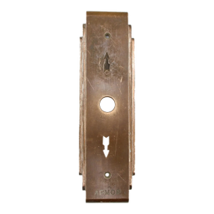 Mid 20th Century Art Deco Armor Brass Arrow Elevator Button Plate