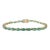 Chic 6 Carats Natural Zambian Emerald 14k Gold Bracelet For Sale