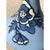 Vintage Hand-Painted Blue Ceramic Decanter With Spire Stopper For Sale In New Orleans - Image 6 of 8