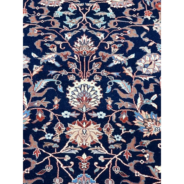 1980s Persian Kashan Wool Rug 5’6” X 7’9” For Sale - Image 5 of 7
