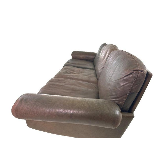 Vintage DS-31 3-Seater Sofa in Brown Leather from de Sede, 1960s For Sale - Image 10 of 12