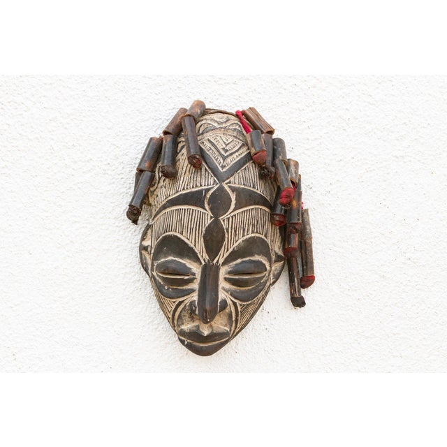 Village Guardian African Painted Mask For Sale - Image 4 of 8