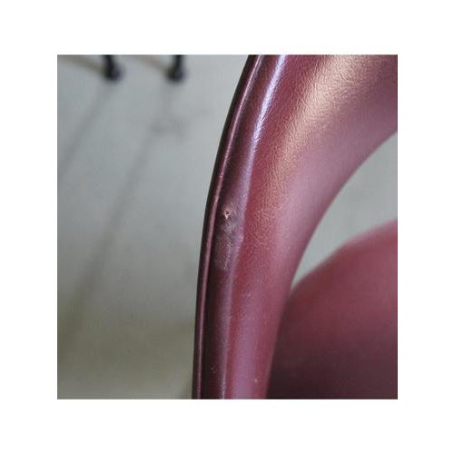 Maroon Burgundy Armchairs, 1950s, Set of 4 For Sale - Image 8 of 12
