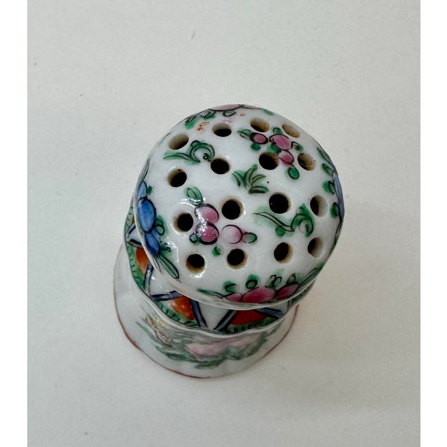 Vintage Rose Medallion Porcelain Replacement Pieces - Set of 3 For Sale - Image 6 of 8