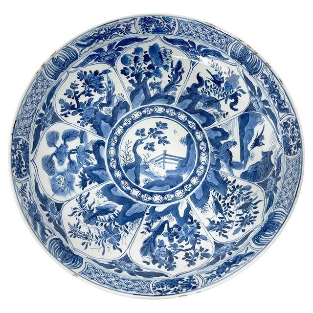Qing Dynasty Kangxi Blue and White Dish For Sale - Image 12 of 12